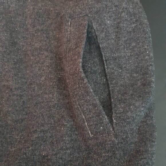 Banana Republic SZ M Heather Grey Full Zip Up Wool & Cotton Men's Sweater Jacket - Picture 10 of 16